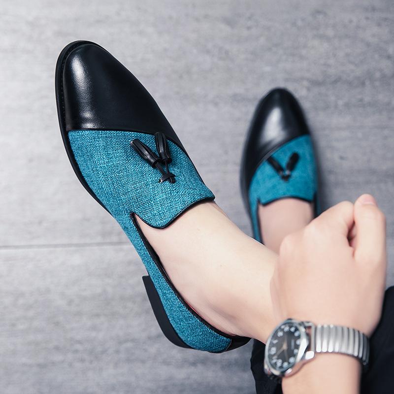 Британский стиль ретро обувь для ног мужская обувь европейская и американская молодежь свадебная церемония жених остроносый повседневная обувь для костюма маленький размер