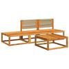 VidaXL Ensemble de canapés de jardin 4 pièces avec coussins en bois d'acacia et corde 3278866
