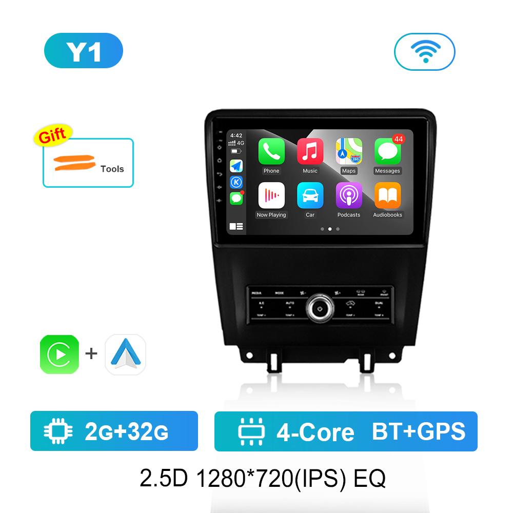 Carplay Car Radio Multimedia player 10 inch for Ford Mustang 2009 - 2014 Android System Bluetooth Navi GPS QLED Screen WiFi 4G