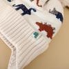 2Pcs Set Warm Baby Beanie Cap Cartoon Dinosaur Kids Ear Protection Hats Cute Scarf Set  Winter