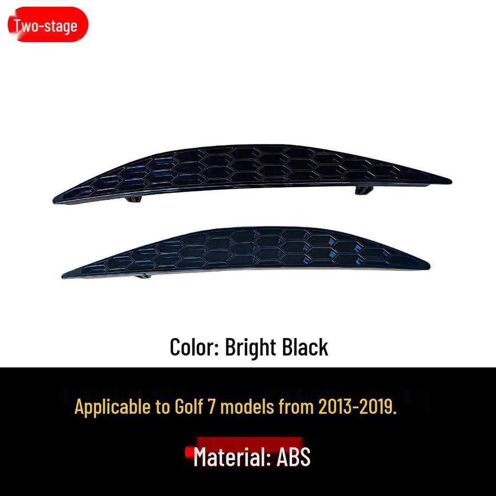 Совместимо с Golf 7-7.5 (2013-2019) Ретрофит декоративной накладки заднего бампера "соты", замена декоративной накладки отражателя.