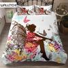 Fairy Duvet Cover Set Music Flower Butterfly Cute Quilt Cover Girls Cartoon Style Double Queen King Size Polyester Bedding Set