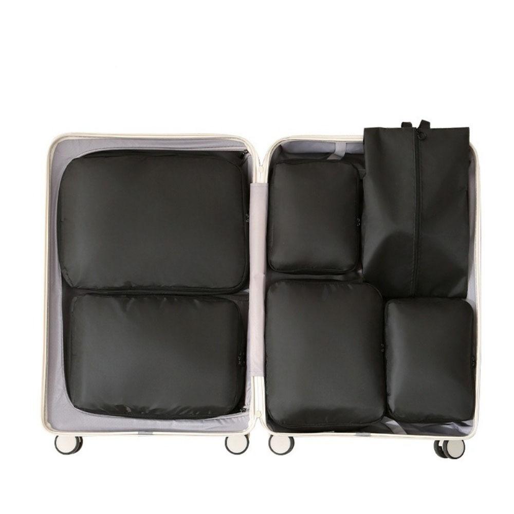 6Pcs/Set Large Capacity Luggage Compression Bag Washable Space-Saving Travel Organizer Bags Folding Portable Packing Cubes Set