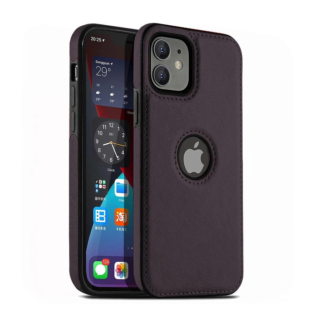 Ультратонкий тонкий кожаный чехол для бизнеса для iPhone 16E 16 15 14 13 12 11 Pro Max Mini XS XR X 7 8 Plus Противоударный чехол для телефона