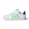 Neo Grand Court Comfortable Trendy Durable Low-Top Kids Skate Shoes Kids Skate Shoes White Green GX5746