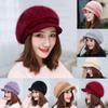Женская шапка с кроликом, зимняя модная новая вязаная шапка, модная теплая шапка, кепка