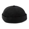 BASIQUENTI Heavy Twill Black Fisherman's Cap, Unisex,