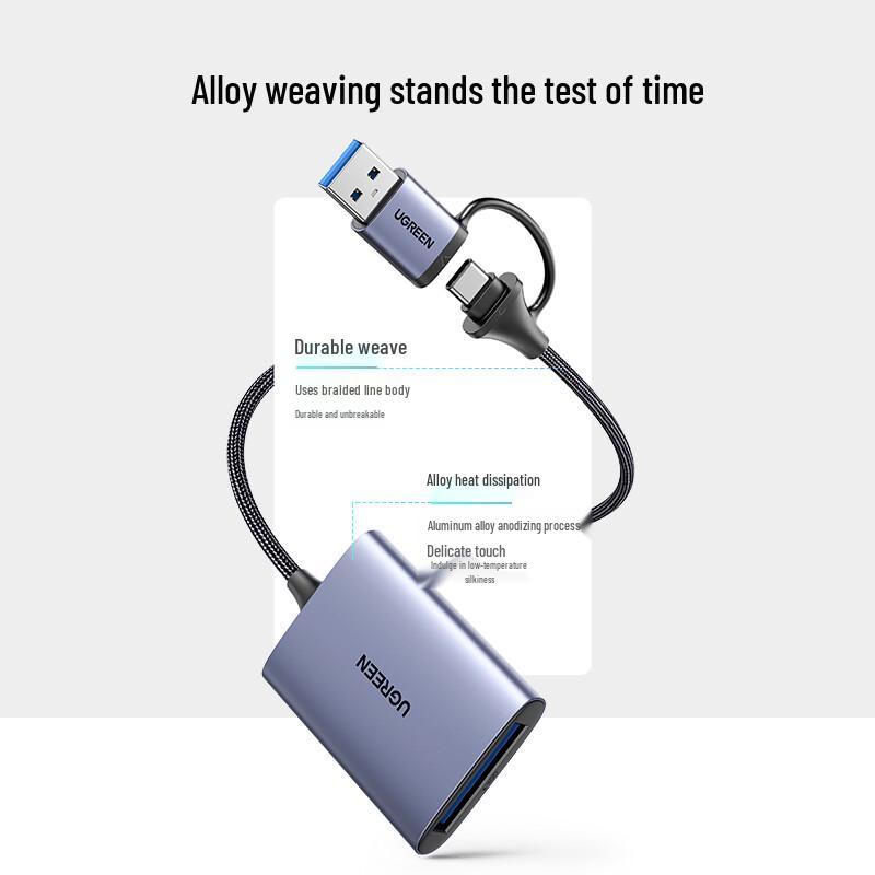 Ugreen USB-C и USB 3.0 кард-ридер для карт XQD