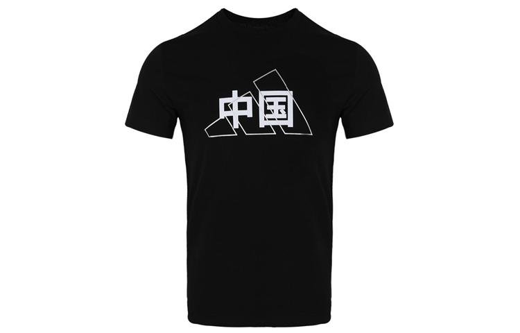 Adidas T Shirts Men's Black Crew Neck Moderate Straight Fit GL5635