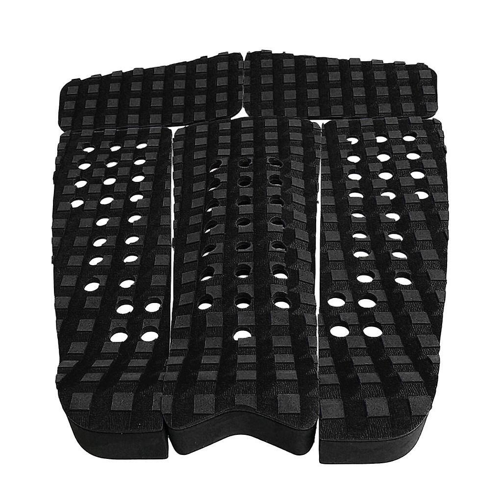 5 Pieces Square Grooved EVA Surfboard SUP Traction Deck Grip Tail Pad Gray