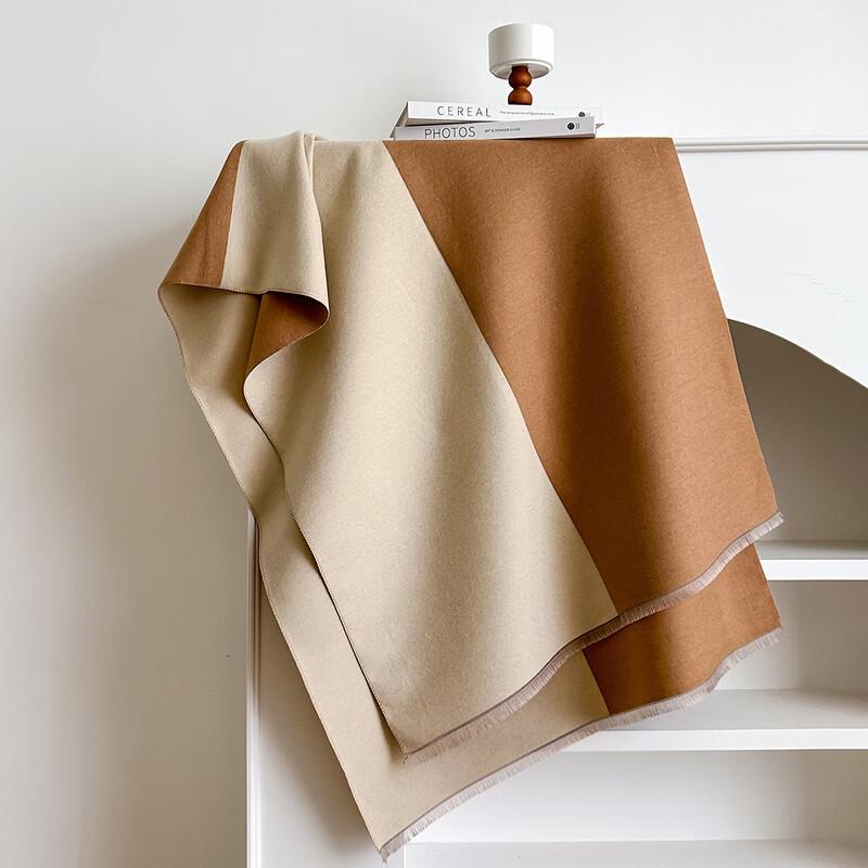 Women's Color Block Tassel Scarf & Shawl