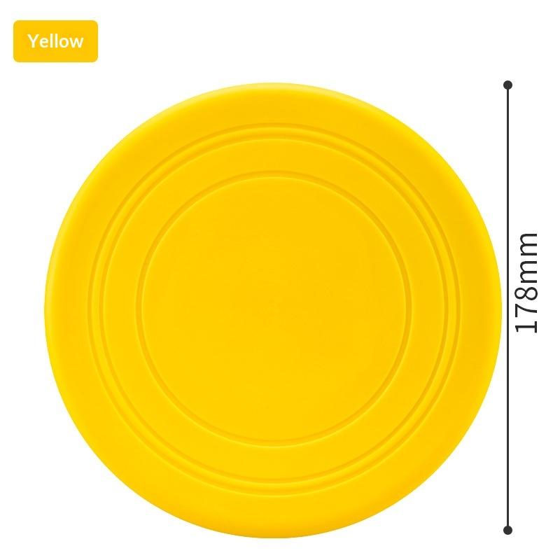Durable Dog Flying Disc Tear Resistant Soft Rubber Pet Training Toy Perfect for Interactive Outdoor Games