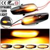 Car Accessories 2Pcs Blinker Light Easy Installation High Brightness ABS Dynamic LED Side Marker Light for Peugeot 207/308