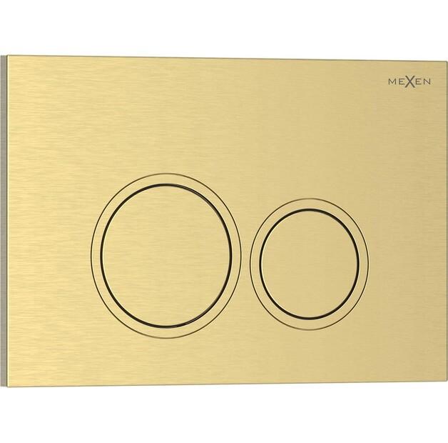 Клавиша смыва Mexen Tex 01 золотой щеткованный 610111