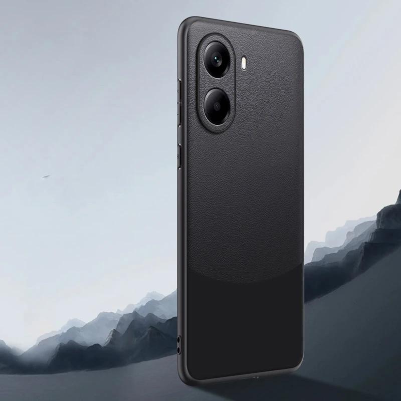 Для Xiaomi POCO X7 Pro X7Pro Роскошная Силиконовая Кожаная Чехол-накладка в Цвет для Redmi Turbo 4 Чехол Ударопрочный Бампер