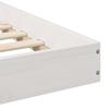 Bed Frame White 100 x 220 cm Solid Pine Wood