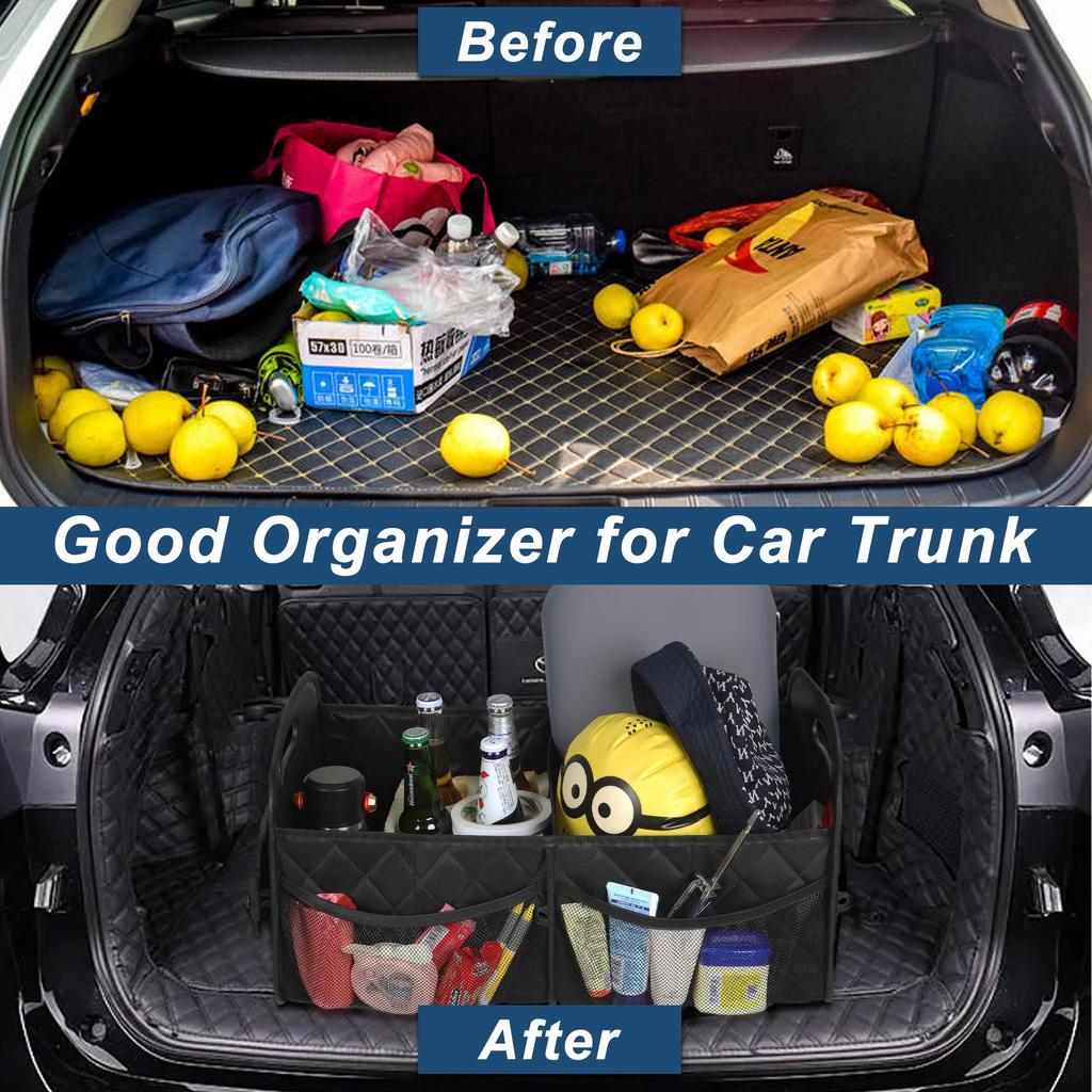 Car Trunk Organizer for SUV, Car Organizers and Storage with 6 Pocket, Car Accessories Waterproof Polyester Trunk Organizer