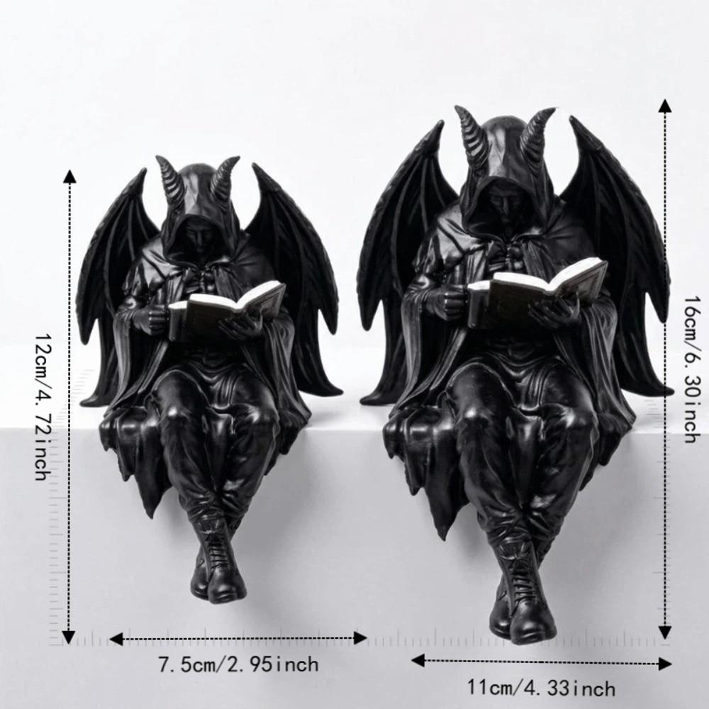 Decoration Skeleton Figurine Halloween Desktop Ornaments Reading Men Statue Mystery Display