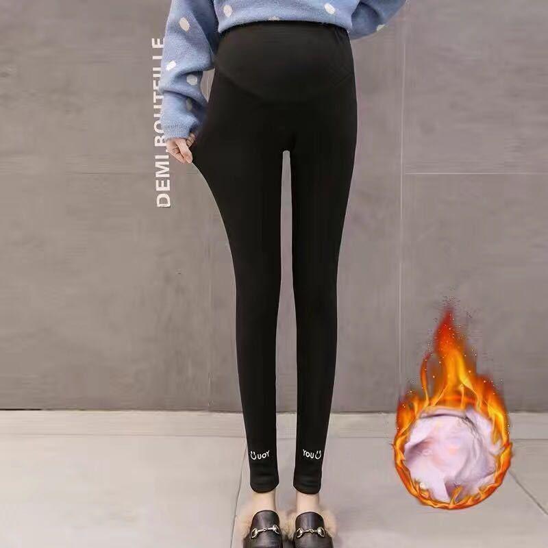Леггинсы для беременных, утепленные и бархатные брюки для беременных, осенние и зимние леггинсы для беременных с поддержкой живота