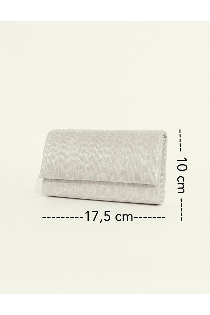 Women's Evening Dress Bag Women's Crystal Silvery Silver Evening Dress Clutch Portfolio Chain Strap Hand Wedding Evening Bag