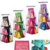 6 Pocket Shelf Bags Purse Handbags Organizer Door Hanging Storage Closet Hanger ARI