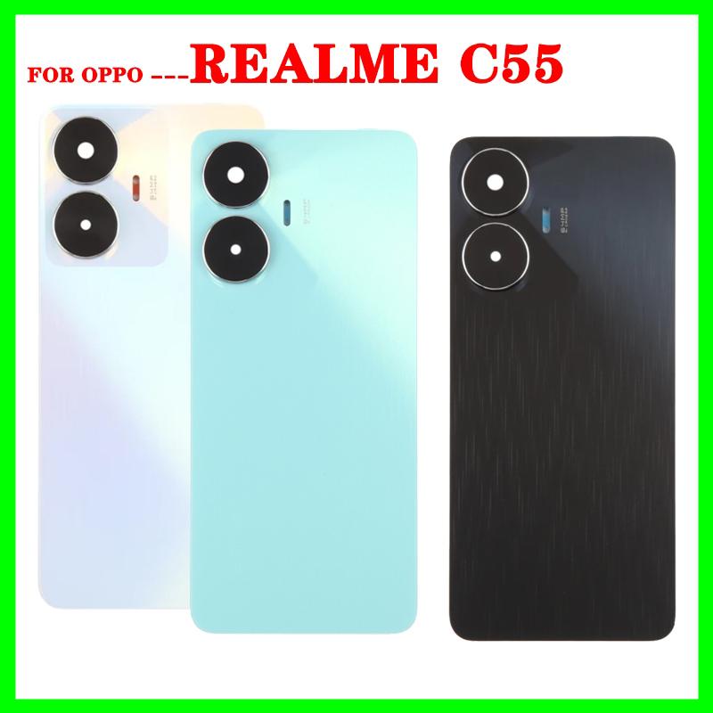 Задняя крышка корпуса Для Realme C55 средняя передняя рамка Окантовка Крышка аккумулятора