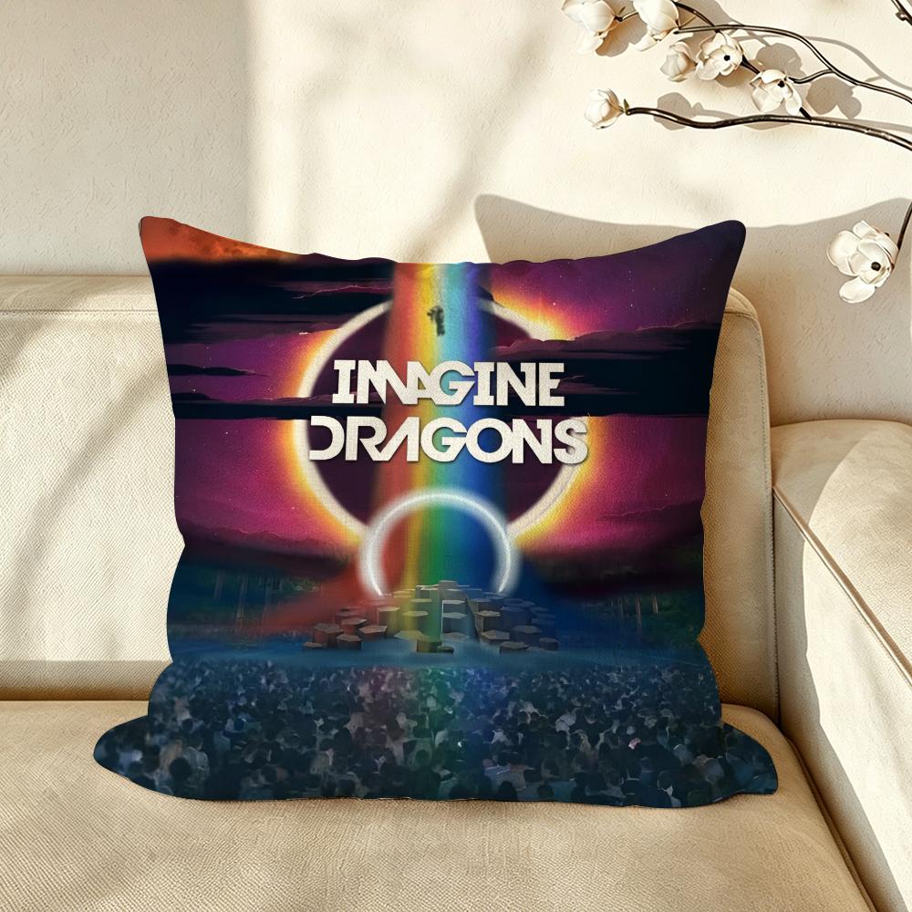 Band IImagineDDragons Cushion Cover Pillow Case Antidustmite Pillowcase Silky Short Plush Sofa Cushion Cover hot