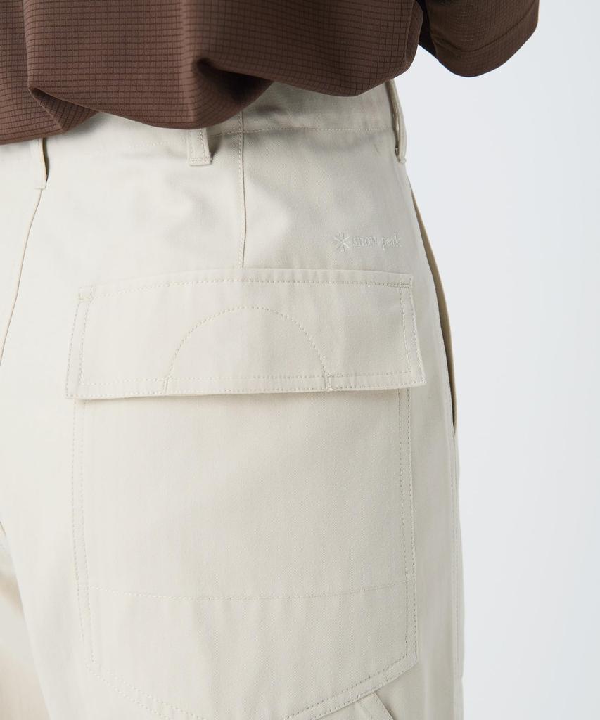Snow Peak TAKIBI Herringbone Pants long pants for men and size M PT-26SU003 - Flame-retardant women, ECRU,