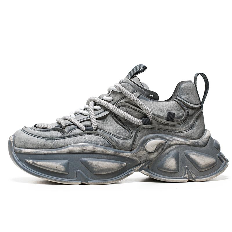 Модная обувь для папы, мужская обувь, спортивная обувь, весенняя платформа, амортизирующая мужская обувь, белая модная износостойкая мужская обувь, новый стиль