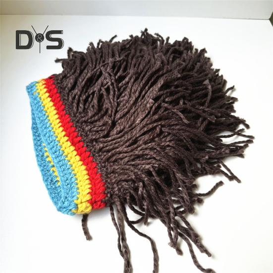 Новое поступление, шапка-парик раста унисекс, хип-хоп, плетеная, шапка-бини для вечеринки в стиле косплея, шапка ручной работы Ямайка, дреды в стиле регги, парик с африканскими корнями