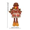 Thanksgiving Turkey Decor Adorable Extendable Doll Tabletop Figurine House Decoration Gift for Home