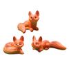 1/3/6Pcs Mini Fox Figurines Resin Miniature Foxes Landscape Fox Figurine Party Favors Garden Home Decor