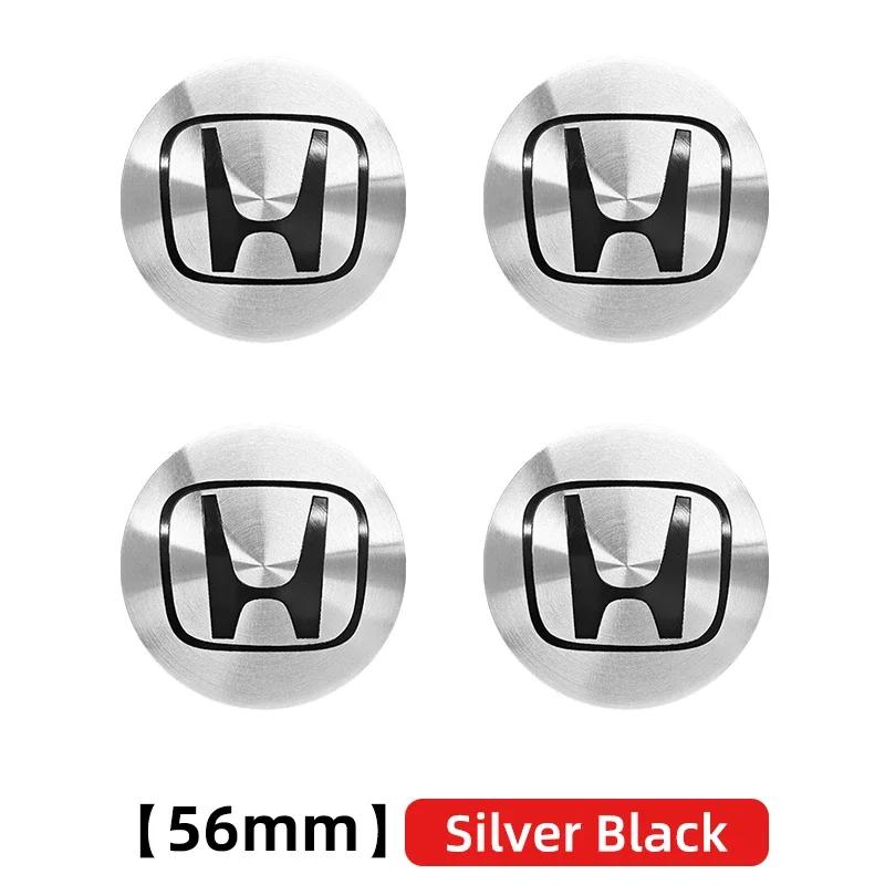 56mm 60mm 65mm Car Wheel Center Hub Cap Rim Cover Stickers For Honda Civic Fit Jazz Accord CRV City Odyssey Passport Pilot Vezel