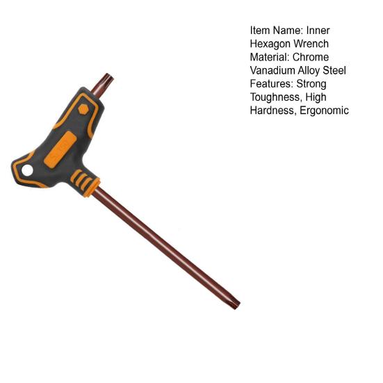 Внутренний шестигранный ключ с Т-образной ручкой, ручные инструменты, шестигранный ключ из хром-ванадиевой стали, оборудование для шестигранных ключей