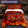 West Bromwich Albion Football 3 Piece Bedding Set Soft Duvet Cover Set with Pillowcases Printed Bedroom Decor Set for Home