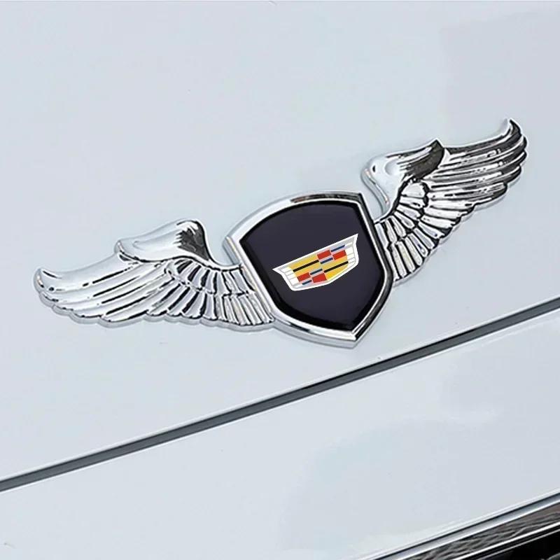 AABHV1 Alloy Car Bonnet Cover Front Emblem Badge Sticker for Cadillac Seville XT4 CT4 SLR STS EXT CTS Escalade CT5 Coupe Accessories
