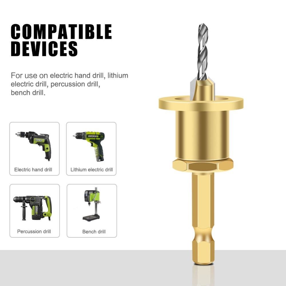 Зенковка с шестигранным хвостовиком 6,35 мм, сверло для шурупов, фрезы, деревообрабатывающие инструменты