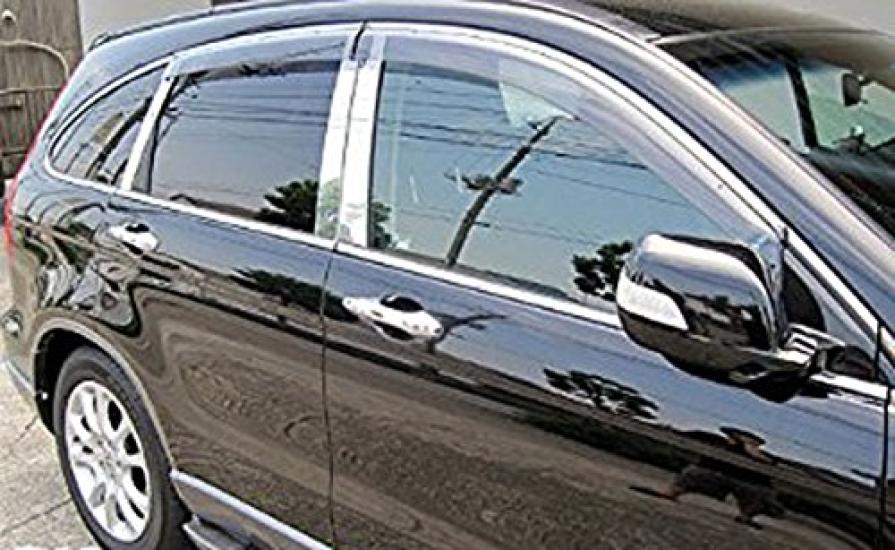 BRIGHTZ Stainless Steel Pillar Panels for RE Series Visors 1243 Ultra-Mirror CR-V (No Required) (6-Piece Set) [PIL-SIL-012]
