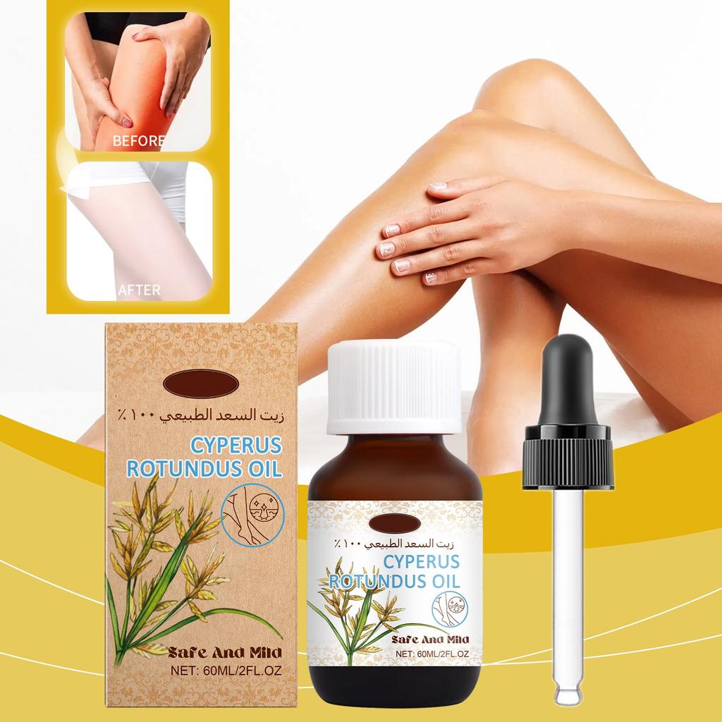 Масло Cyperus Rotundus Масло для удаления волос Натуральное масло для тела Увлажняющее питательное масло для удаления волос, 60 мл