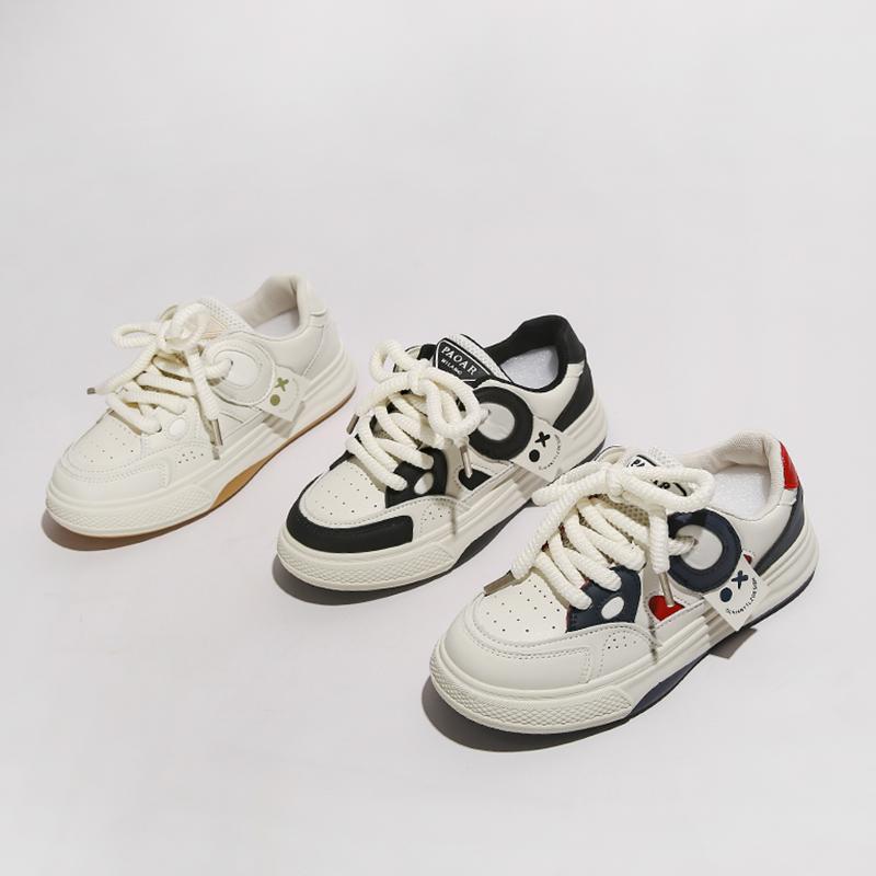 Fashion Autumn Design Women Vulcanized Shoes Female Retro Sport Shoes Fashion Mixed Colors Platform Sneakers Lace-up Casual Shoes Women