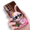 Cartoon Rabbit Phone Case For Xiaomi Redmi Note 7 8 9 10 Lite 11 11E 11T 12 Pro 11S 4G 10T 5G 8T 9S 10S Soft TPU Black Cover