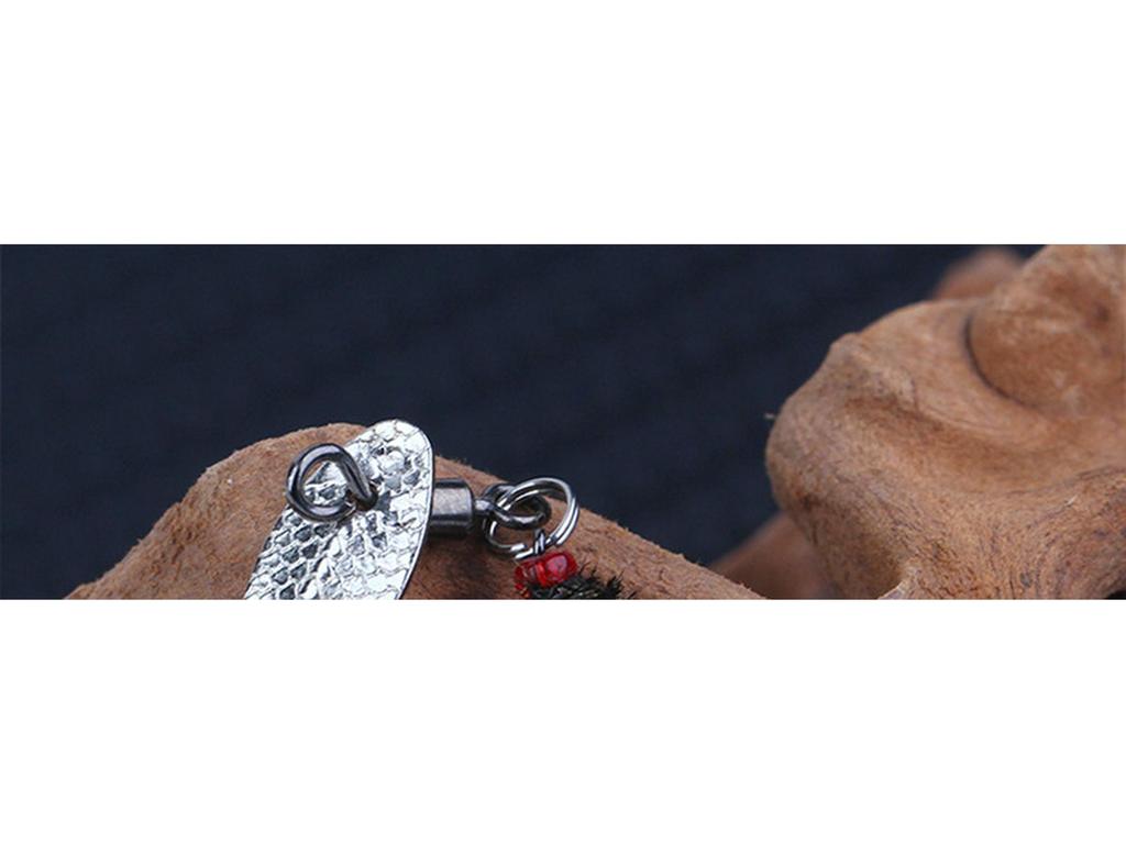 Nano Worm Micro Fly Fishing Lure with Spinner Blades and Hand-tied Modified Hooks