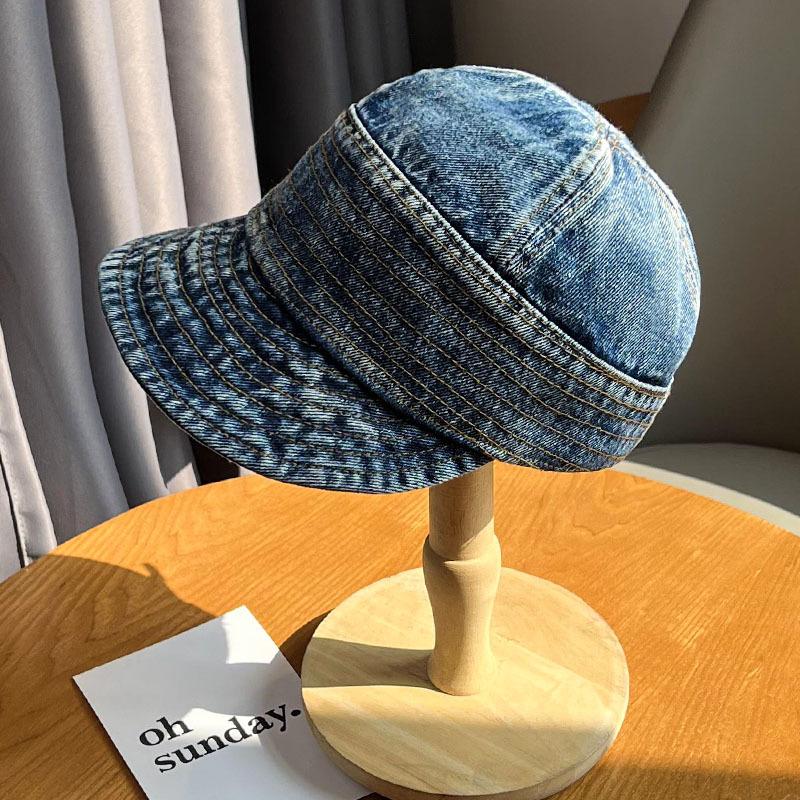 Новая универсальная японская джинсовая шляпа рыбака женская стираная ретро кепка с мягкими полями интернет-знаменитость такая же шляпа от солнца