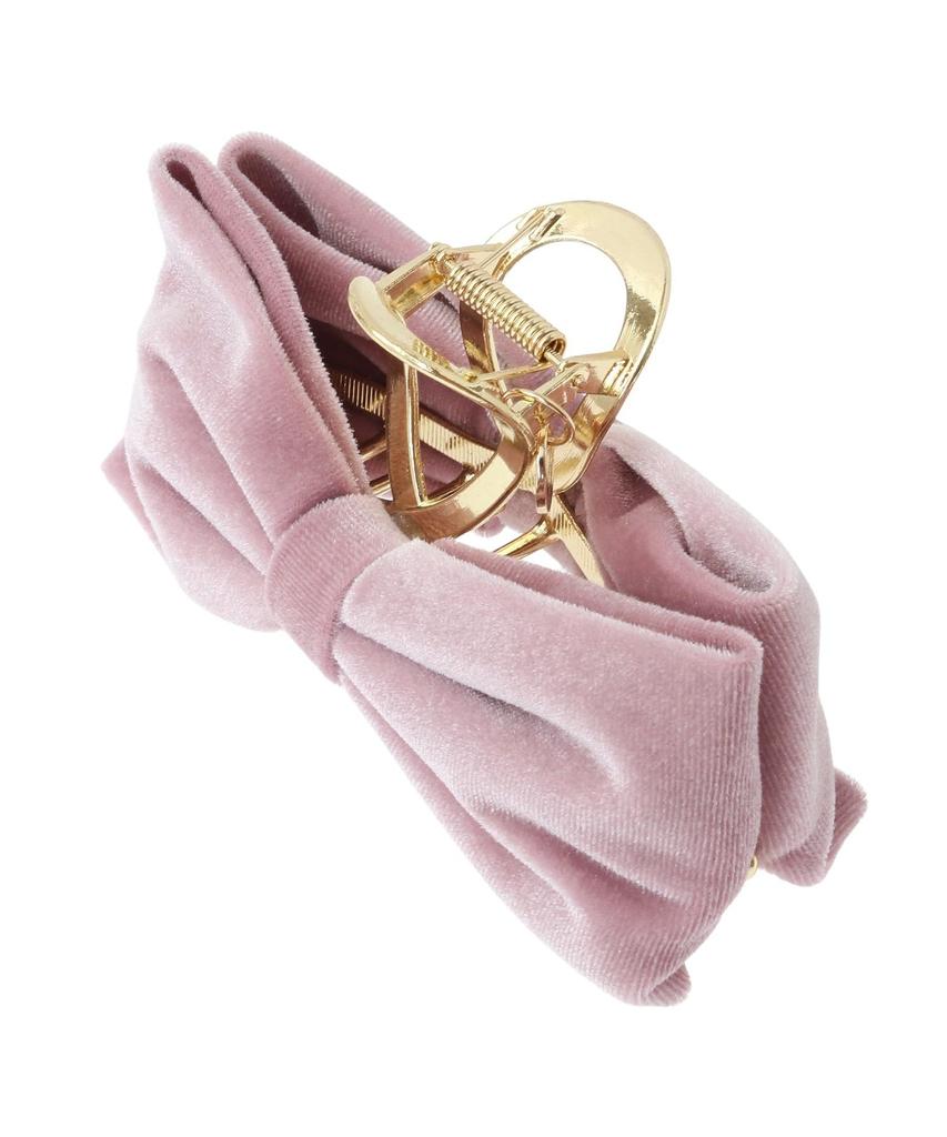 Maison de Fleur Бархатный памятный бант Розовый женский зажим,