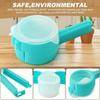 4pcs Colorful Bag Clips with Pour Spouts  Durable Plastic Sealing Clips for Food Storage,Kitchen Organization Essentials In Blue,Green,Gray,White 4pcs
