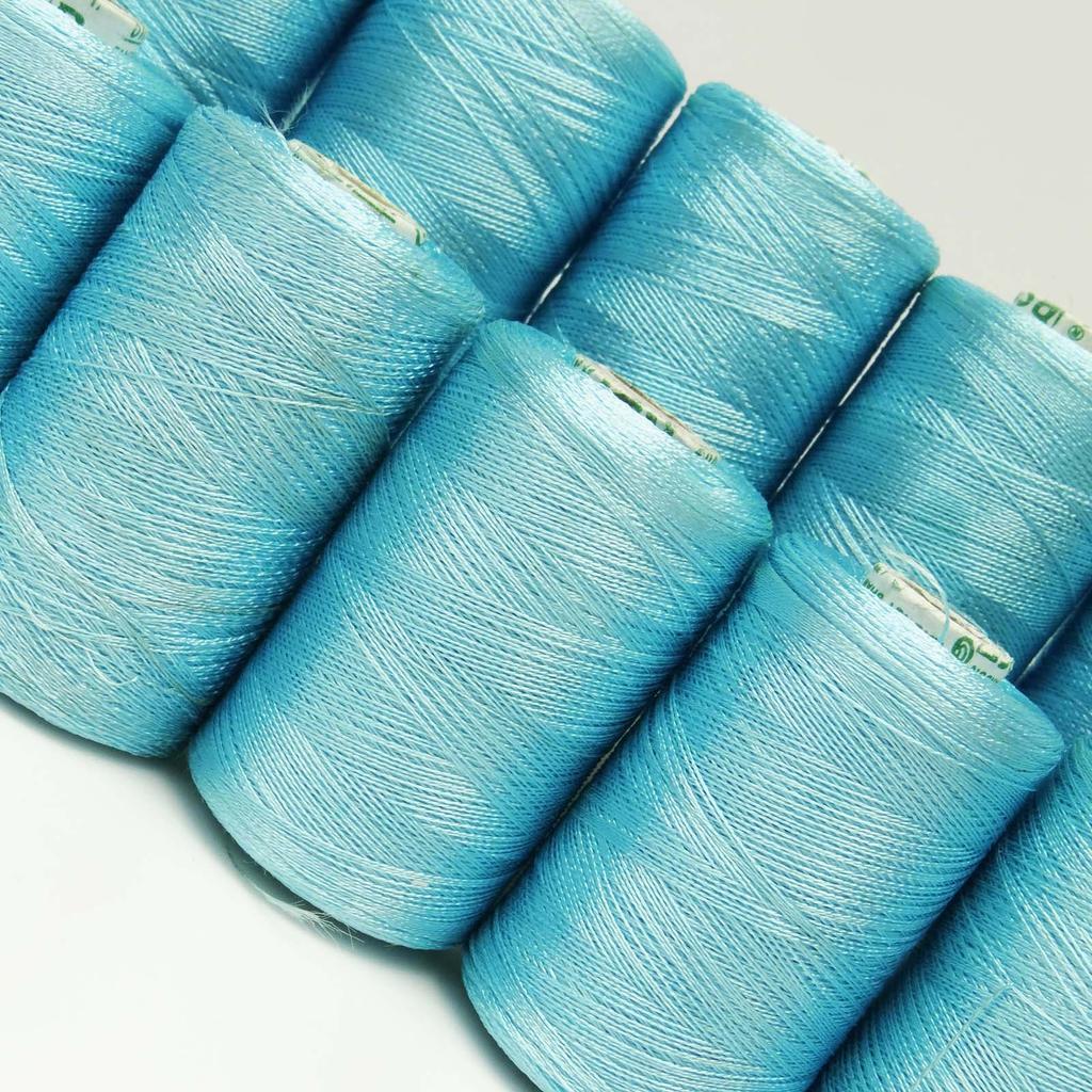 Aqua Blue Spool Оверлочная ручная машина Полиэстеровые конусы Serger 400 Mtr