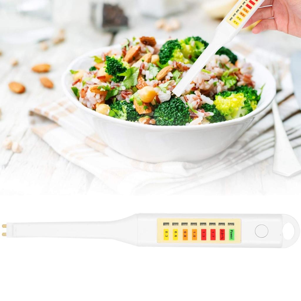 Portable Handheld Digital Salt Meter with LED Highly Accurate Food Salt Analysis and Salt Concentration Detector for Indoor and Outdoor Use Display,