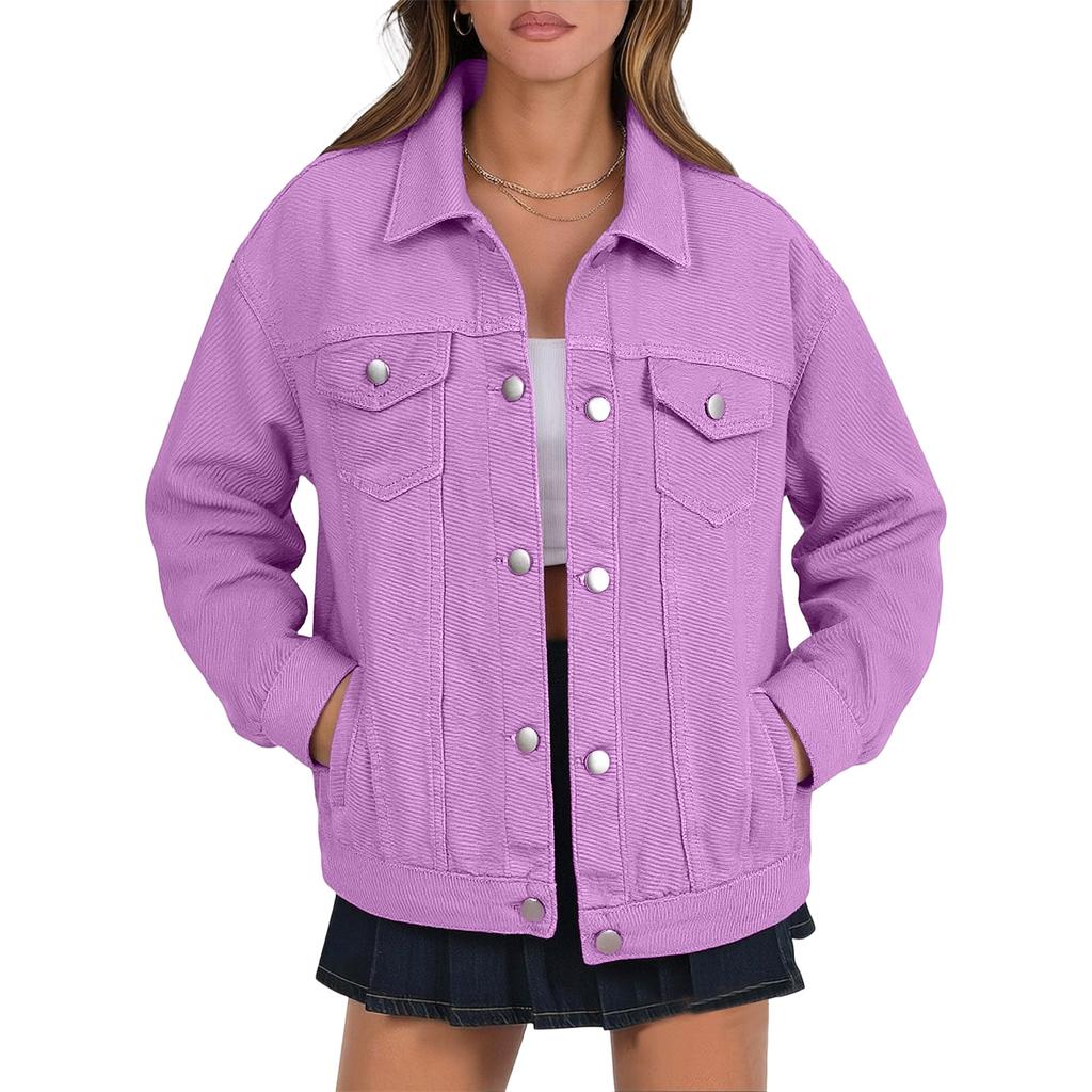 Стильная женская джинсовая куртка, повседневная и универсальная, в расслабленном стиле бойфренда.