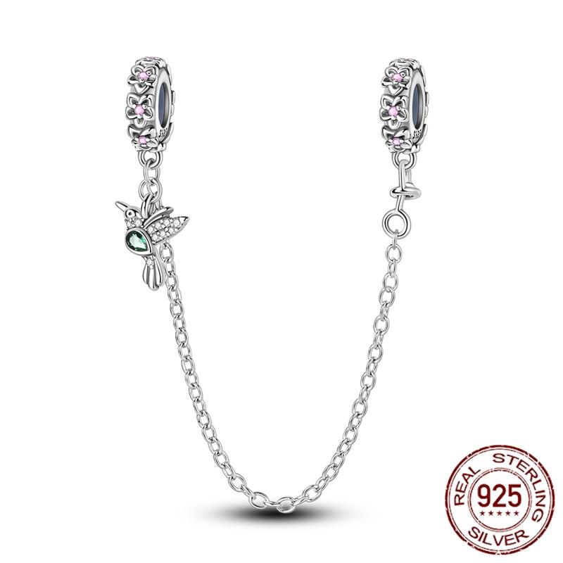 Copper Stars Moon Sun Clover Safety Chains Pendant Charms Beads Fit Original Bracelets Diy Jewelry Gift For Women