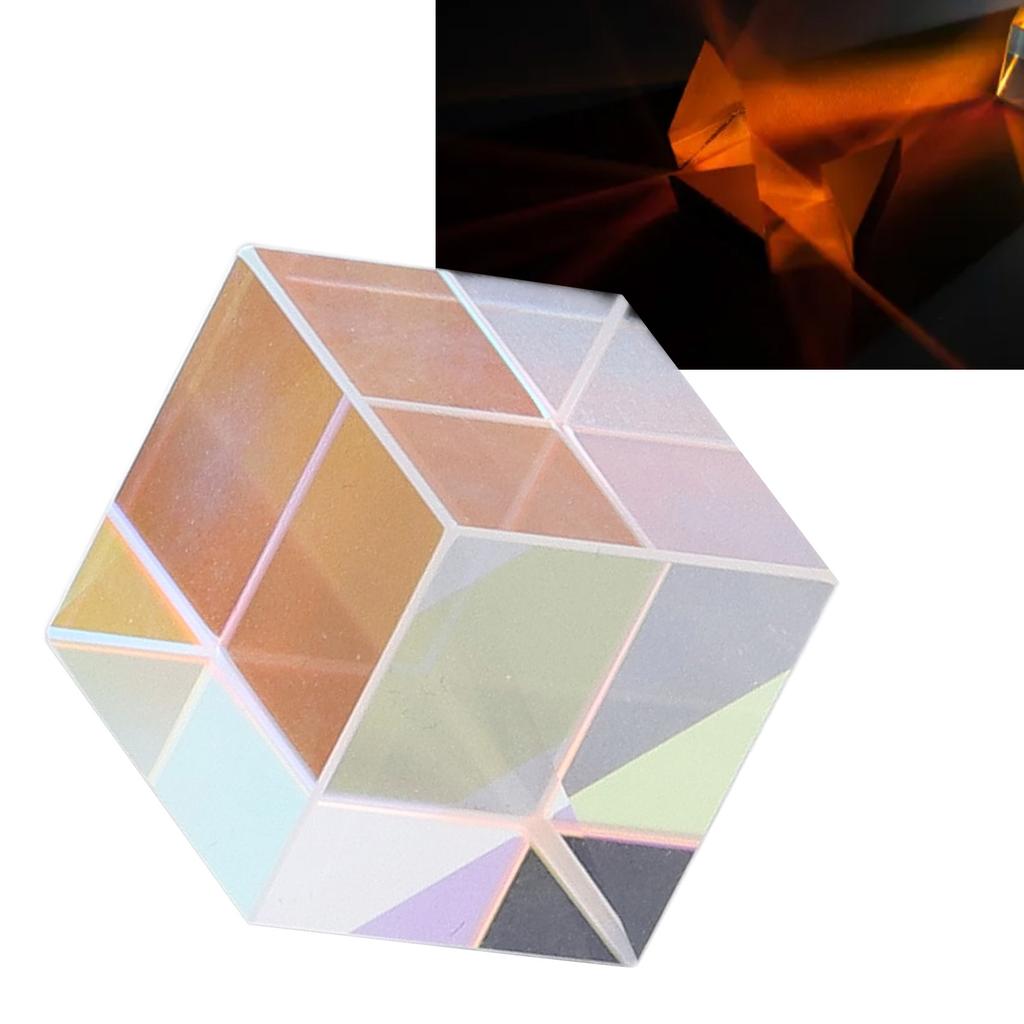 Dichroic   Prism Colorful Glass   Prism for Physics Teaching Research Decoration Art Education